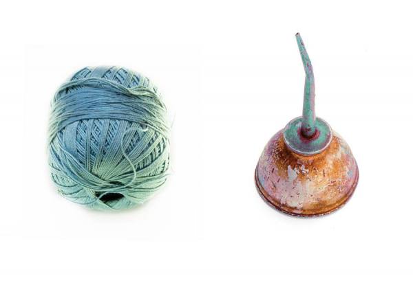 Photograph Ann Cutting String Oil Can on One Eyeland